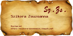 Szikora Zsuzsanna névjegykártya